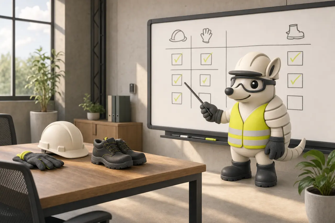 Armand compare plusieurs distributeurs d'EPI sur un tableau