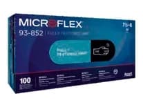 Gant Ansell Microflex 93-852 - nitrile noir texturé, 0,12 mm