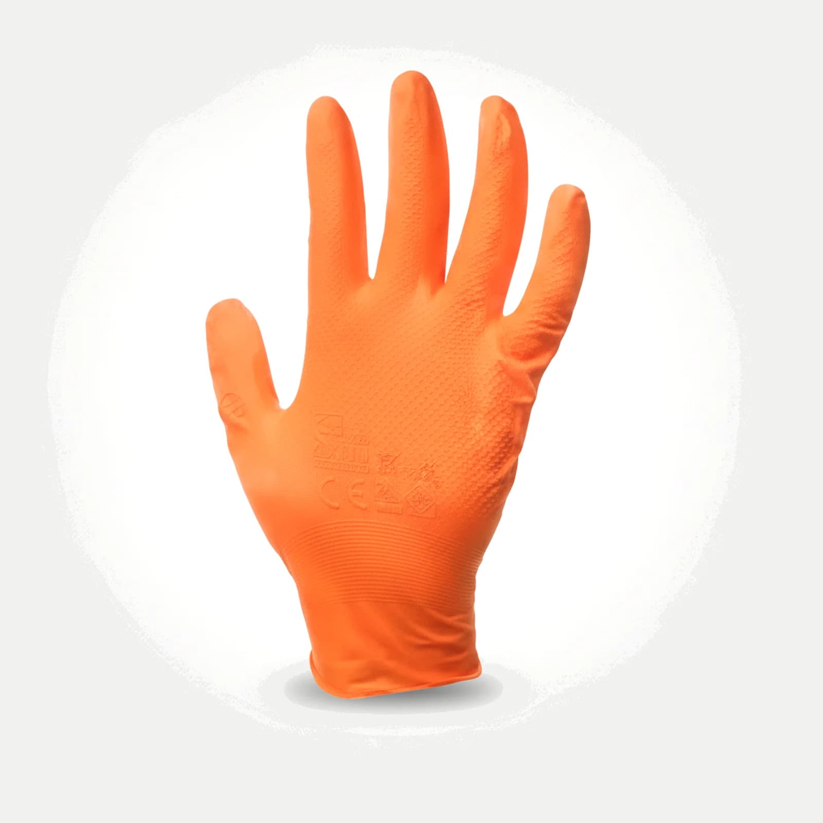 Gant Gripzzly Nitryl Orange - coloris orange et texture diamant
