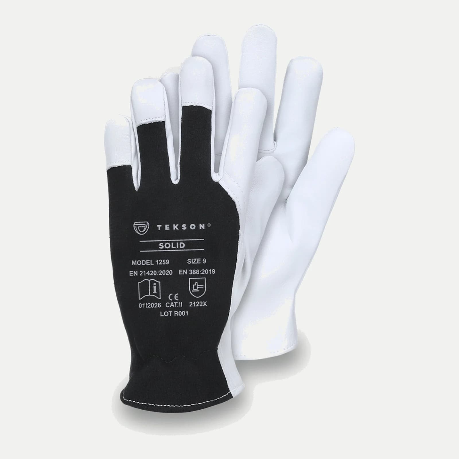 Gant TEKSON Solid - cuir pleine fleur de chèvre et dos jersey
