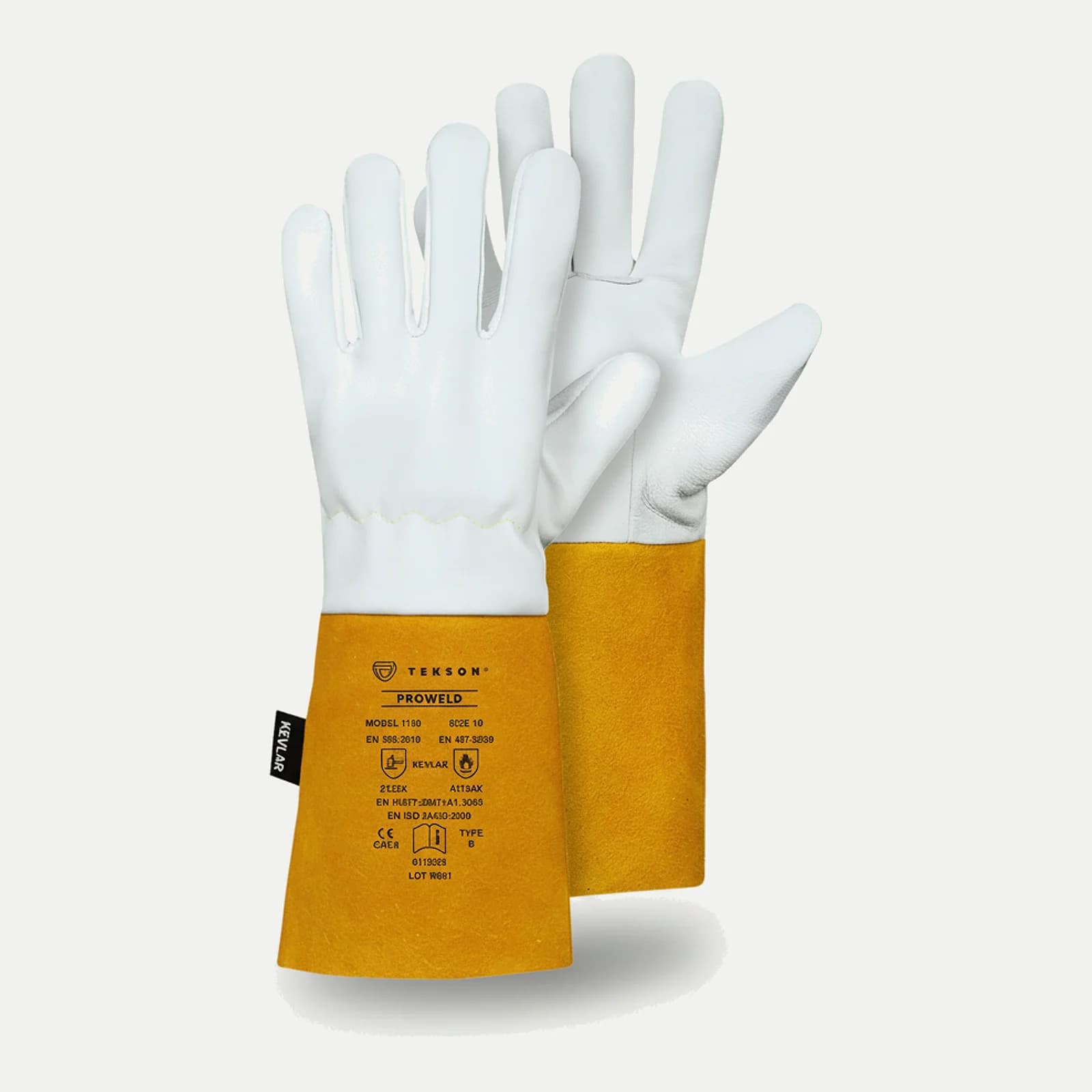Gant TEKSON Proweld - cuir de chèvre et manchette longue pour TIG