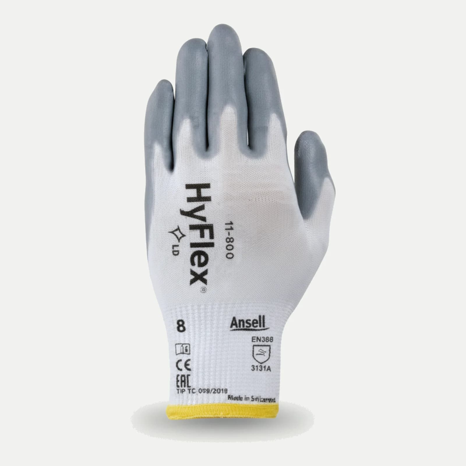 Gant Ansell HyFlex 11-800 - mousse nitrile et technologie KnitZonz