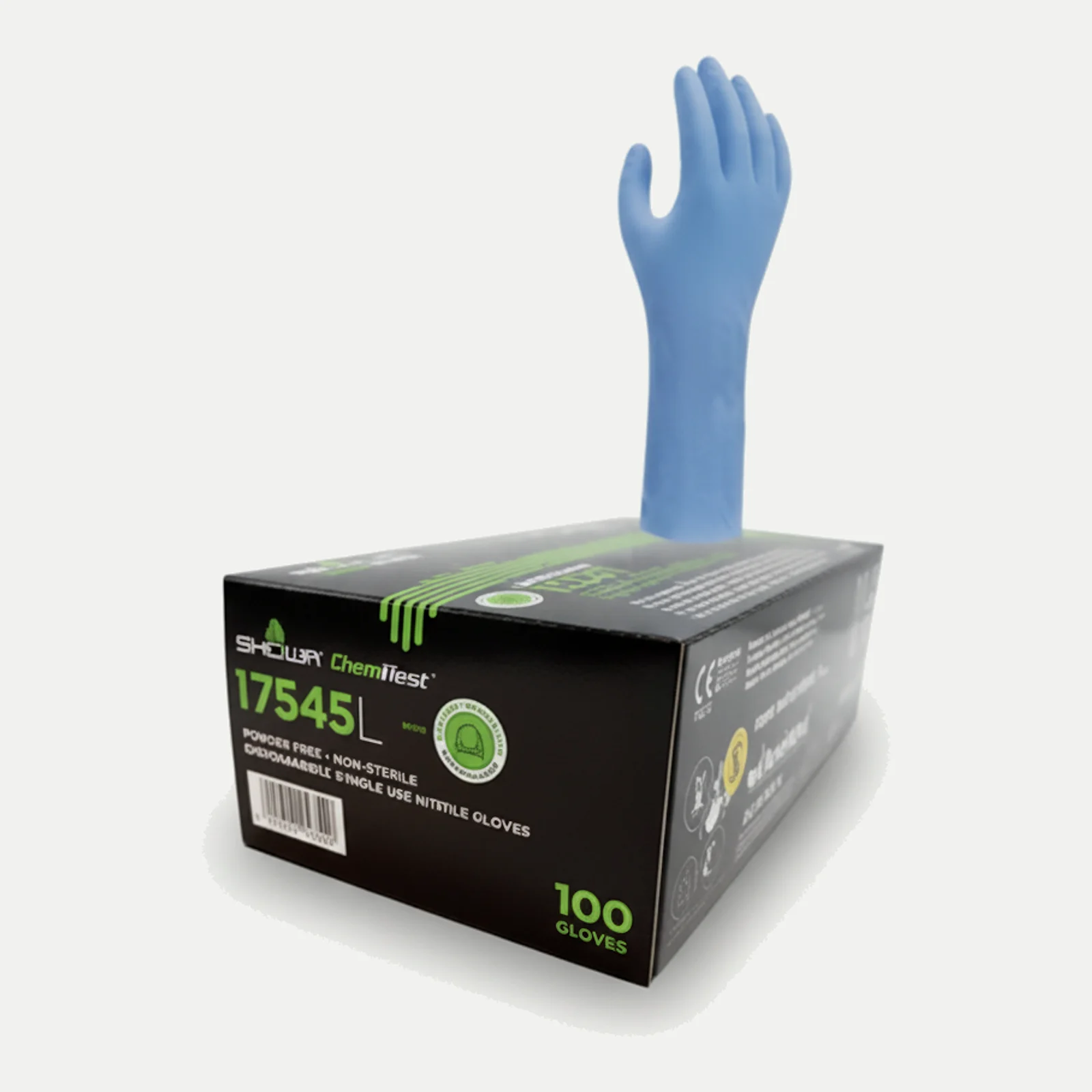 Gant SHOWA 7545 EBT - longueur 295 mm et nitrile 0,10 mm