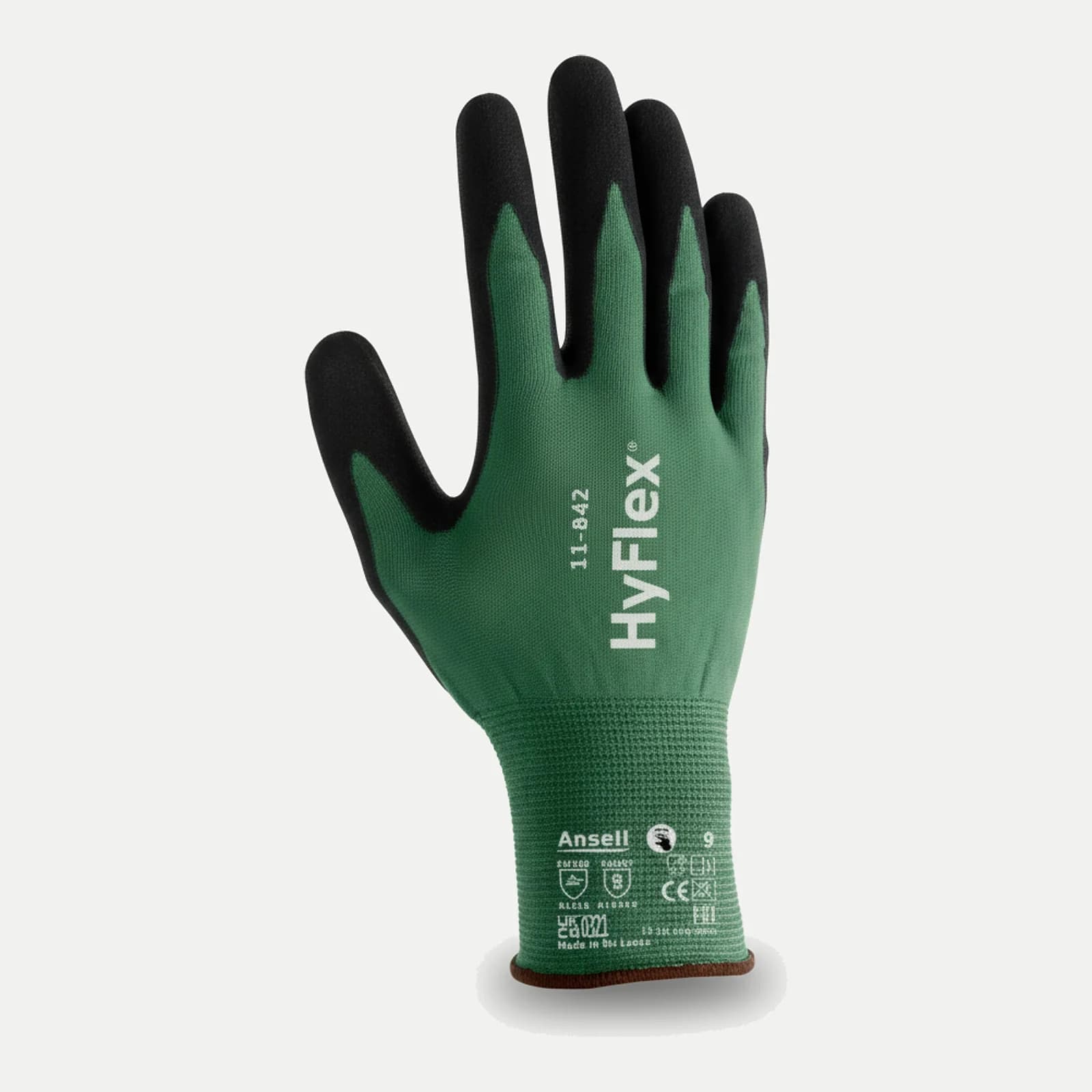 Gant Ansell HyFlex 11-842 - fibres et mousse nitrile recyclées